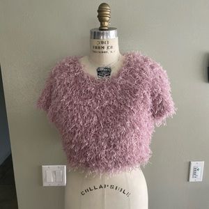 Feathery cropped top from Zara worn once